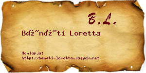 Bánáti Loretta névjegykártya